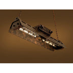 Lysekrone, rustent jern industrielt steampunk, E27 Edison-fatninger, fast installation