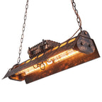 Lysekrone, rustent jern industrielt steampunk, E27 Edison-fatninger, fast installation