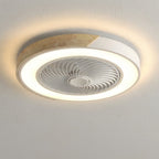 Ventilateur de plafond avec lumière LED intégrée, design sans pales avec télécommande