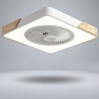 Ventilateur de plafond avec lumière LED intégrée, design sans pales avec télécommande