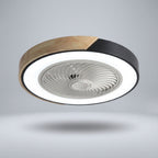Ventilateur de plafond avec lumière LED intégrée, design sans pales avec télécommande