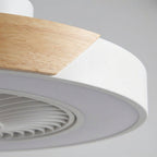 Ventilateur de plafond avec lumière LED intégrée, design sans pales avec télécommande