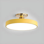 Flush mount ceiling light with soft ambient glow in a living room