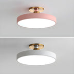 Wide flush mount ceiling light with even soft illumination