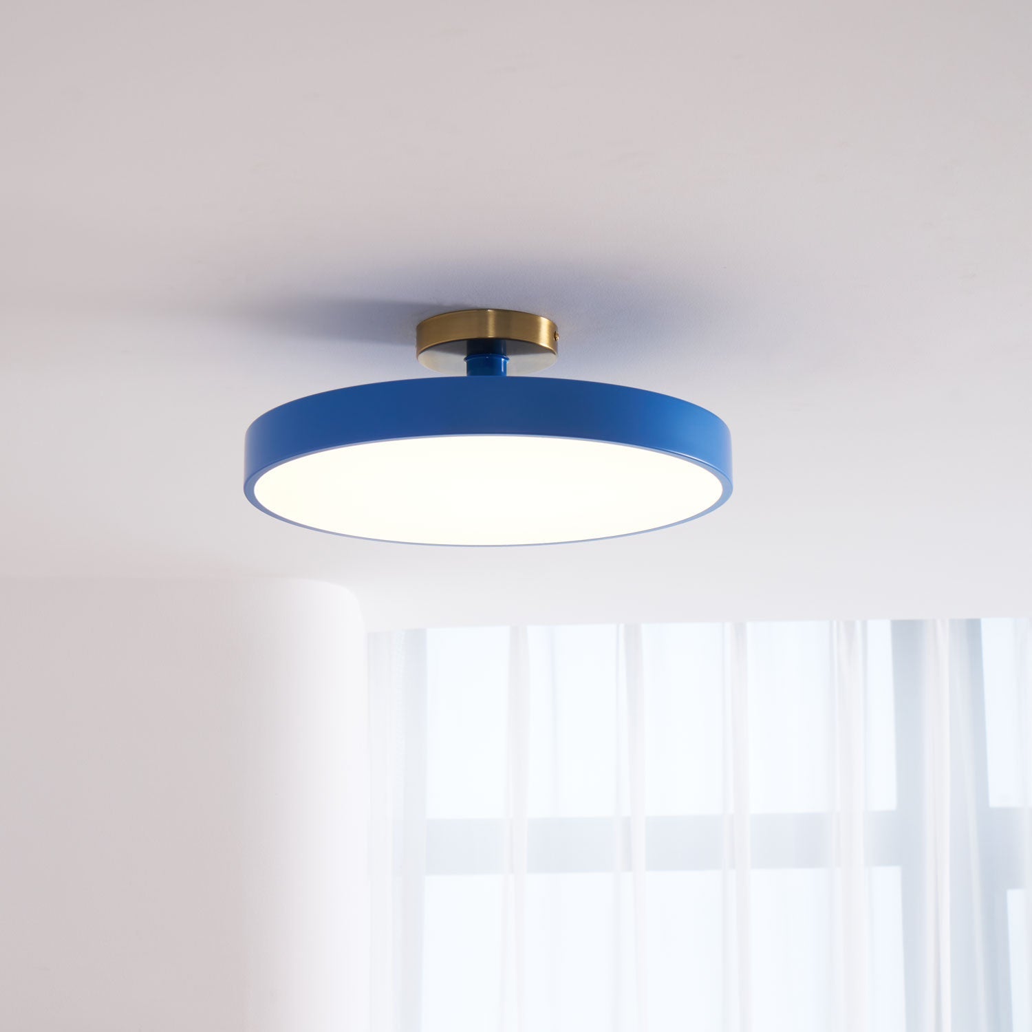 Flush Mount Ceiling Light, Isla Wide Diffuser, LED, Dimmable, 6 Colours