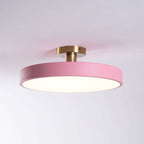 Wide diffuser flush mount ceiling light spreading even warm light