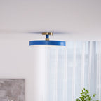 Round flush mount ceiling light with soft even illumination