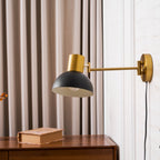 Swing Arm Wall Lamp, Plug In, Adjustable 360 Arm, E27 Socket