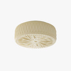 Adler flush mount ceiling light with glass shade and chrome trim