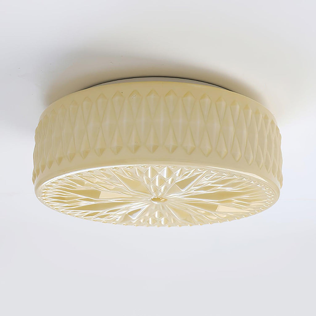Adler ceiling light glowing softly in a styled room