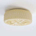 Adler ceiling light glowing softly in a styled room