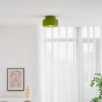 Loftlampe, Kami Plisseret Harpiks Skærm, E27, Til Loft- eller Vægmontering