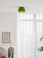 Loftlampe, Kami Plisseret Harpiks Skærm, E27, Til Loft- eller Vægmontering