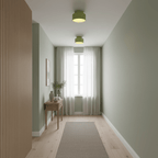 Diagram showing pleated resin ceiling light canopy measurements
