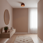 Diagram of pleated resin ceiling light wall and ceiling mount
