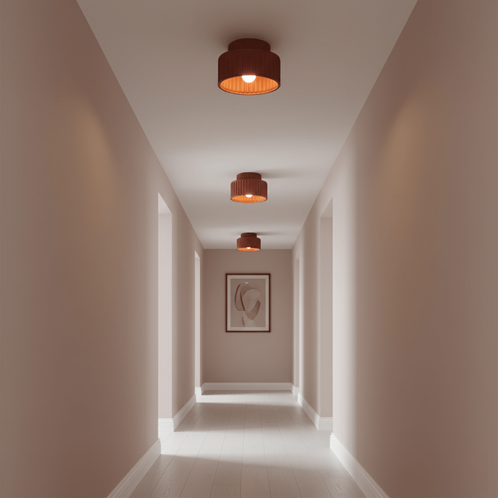 Diagram showing pleated resin ceiling light shade texture