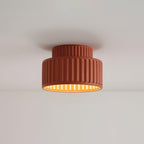 Loftlampe, Kami Plisseret Harpiks Skærm, E27, Til Loft- eller Vægmontering