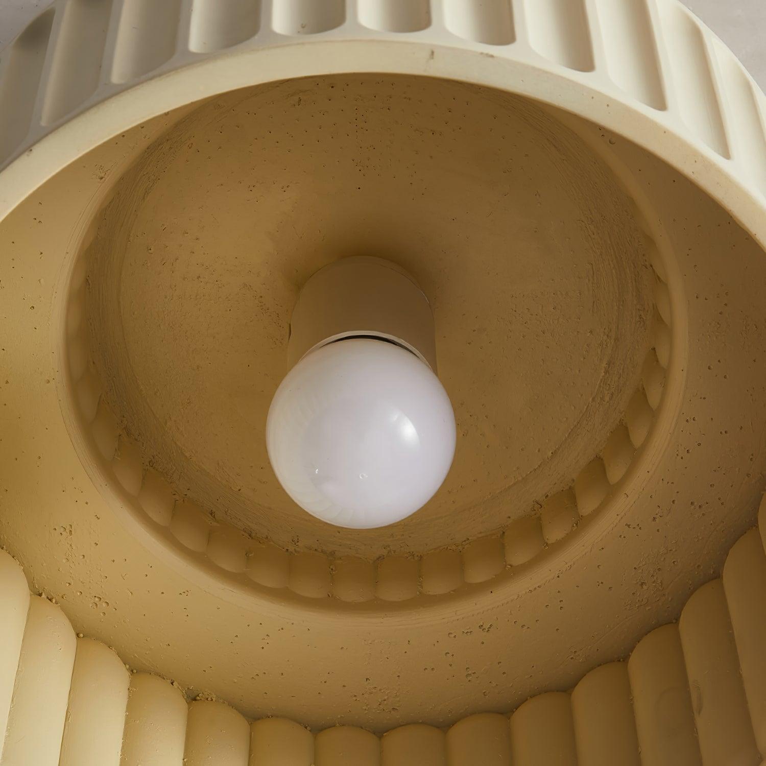 Loftlampe, Kami Plisseret Harpiks Skærm, E27, Til Loft- eller Vægmontering