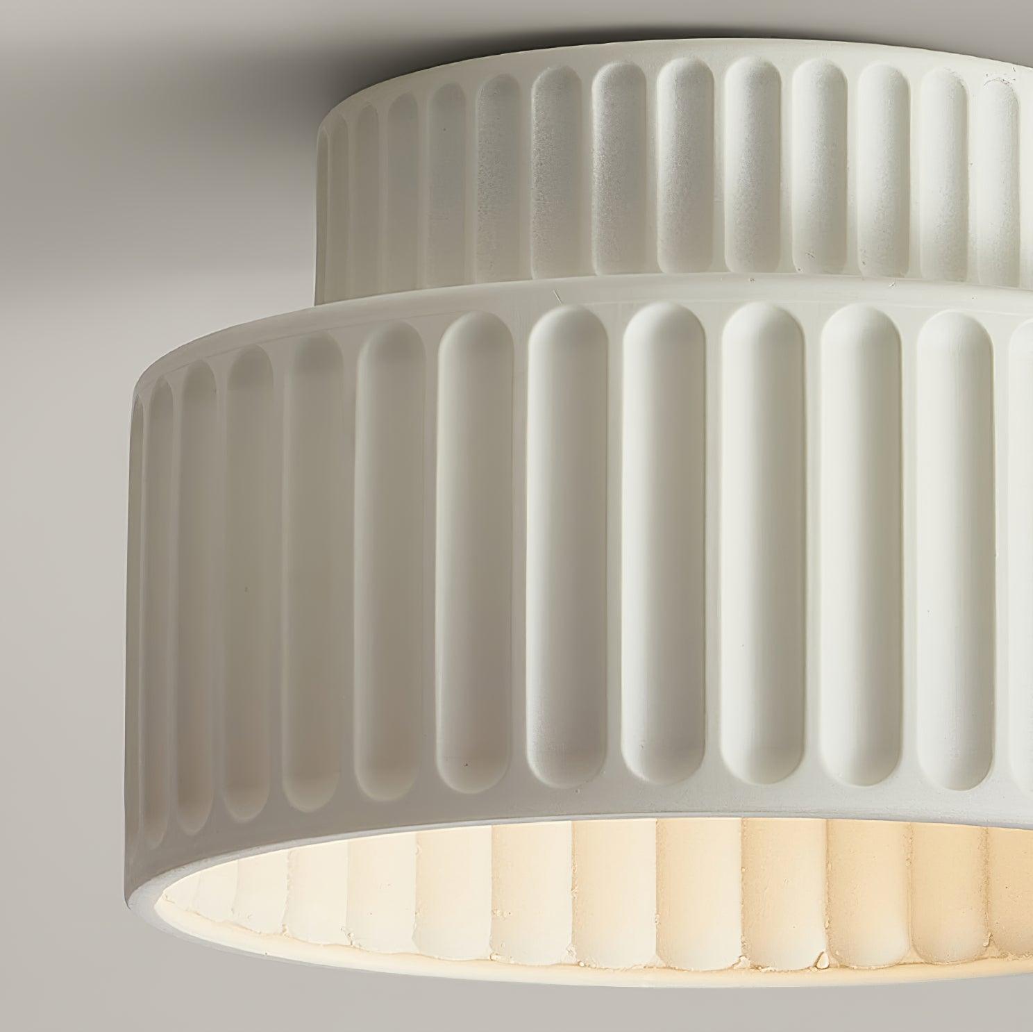 Loftlampe, Kami Plisseret Harpiks Skærm, E27, Til Loft- eller Vægmontering
