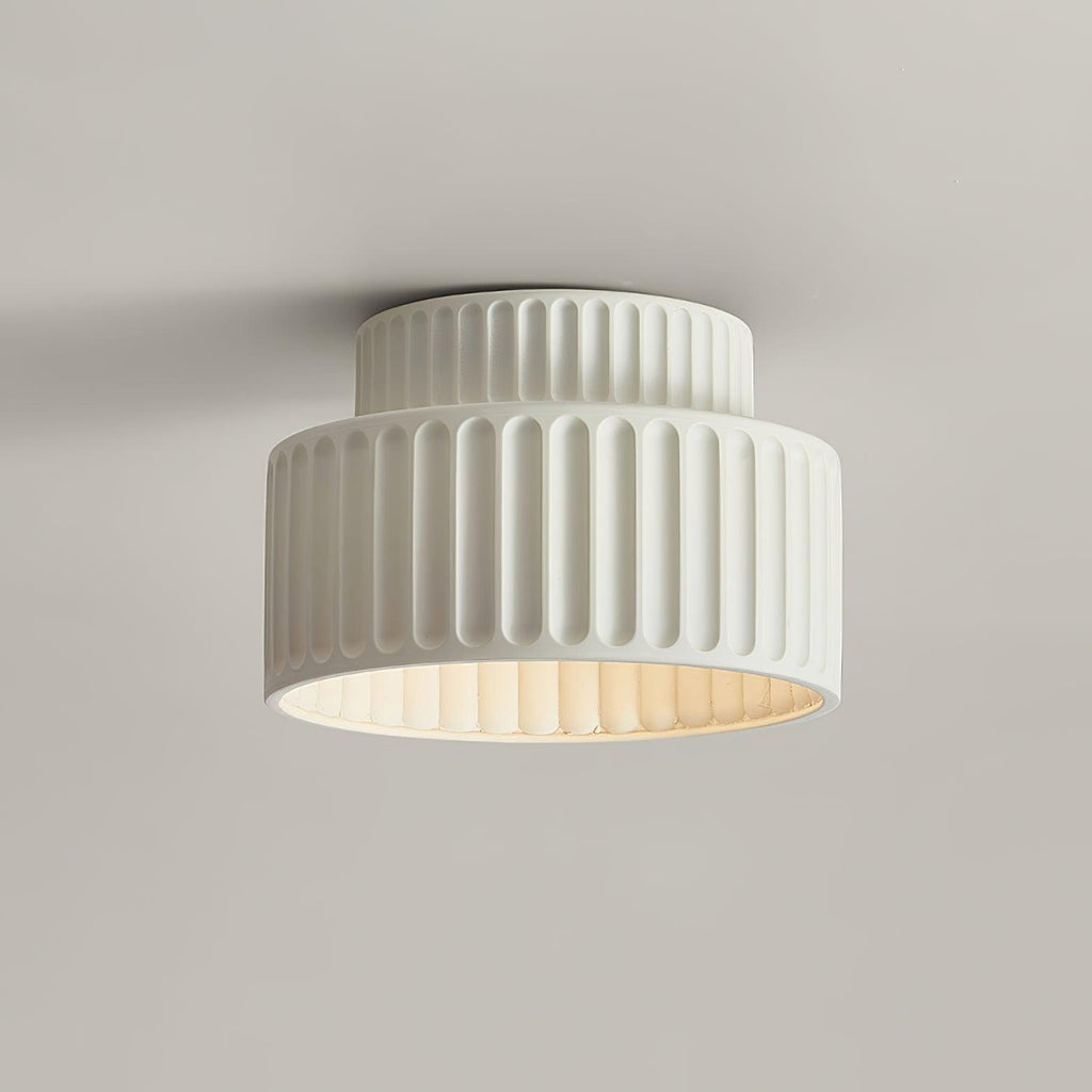 Loftlampe, Kami Plisseret Harpiks Skærm, E27, Til Loft- eller Vægmontering