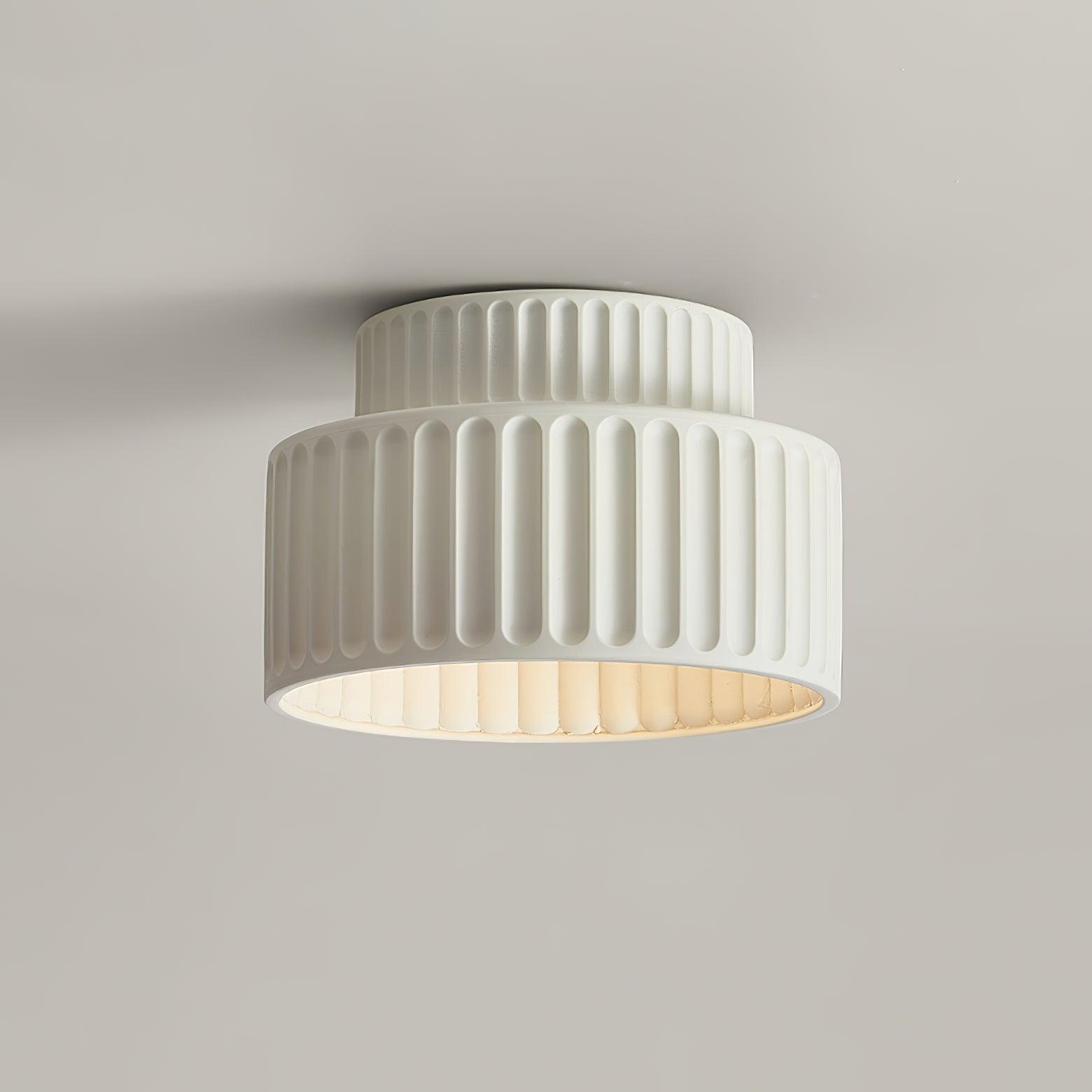 Loftlampe, Kami Plisseret Harpiks Skærm, E27, Til Loft- eller Vægmontering