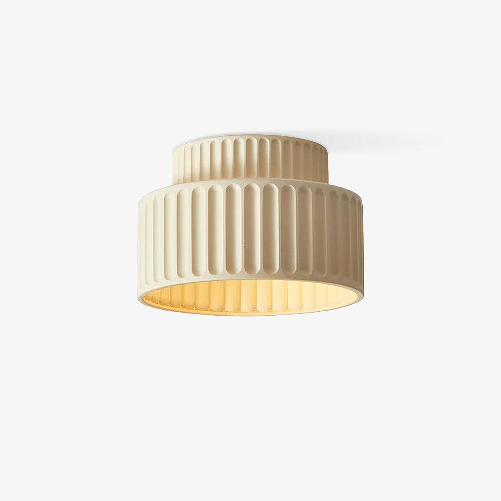 Loftlampe, Kami Plisseret Harpiks Skærm, E27, Til Loft- eller Vægmontering