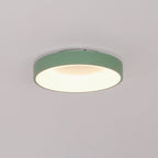 Slim white ceiling light with smooth acrylic diffuser lit