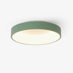 Slim white ceiling light casting a glare-free even light