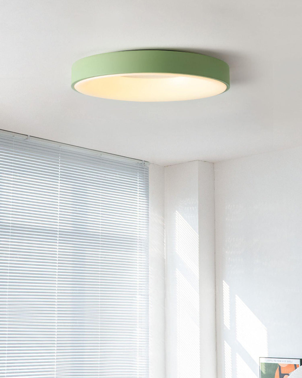 Slim flush mount ceiling light glowing evenly with no glare