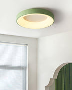 Slim ceiling light hugging the ceiling in a bright room