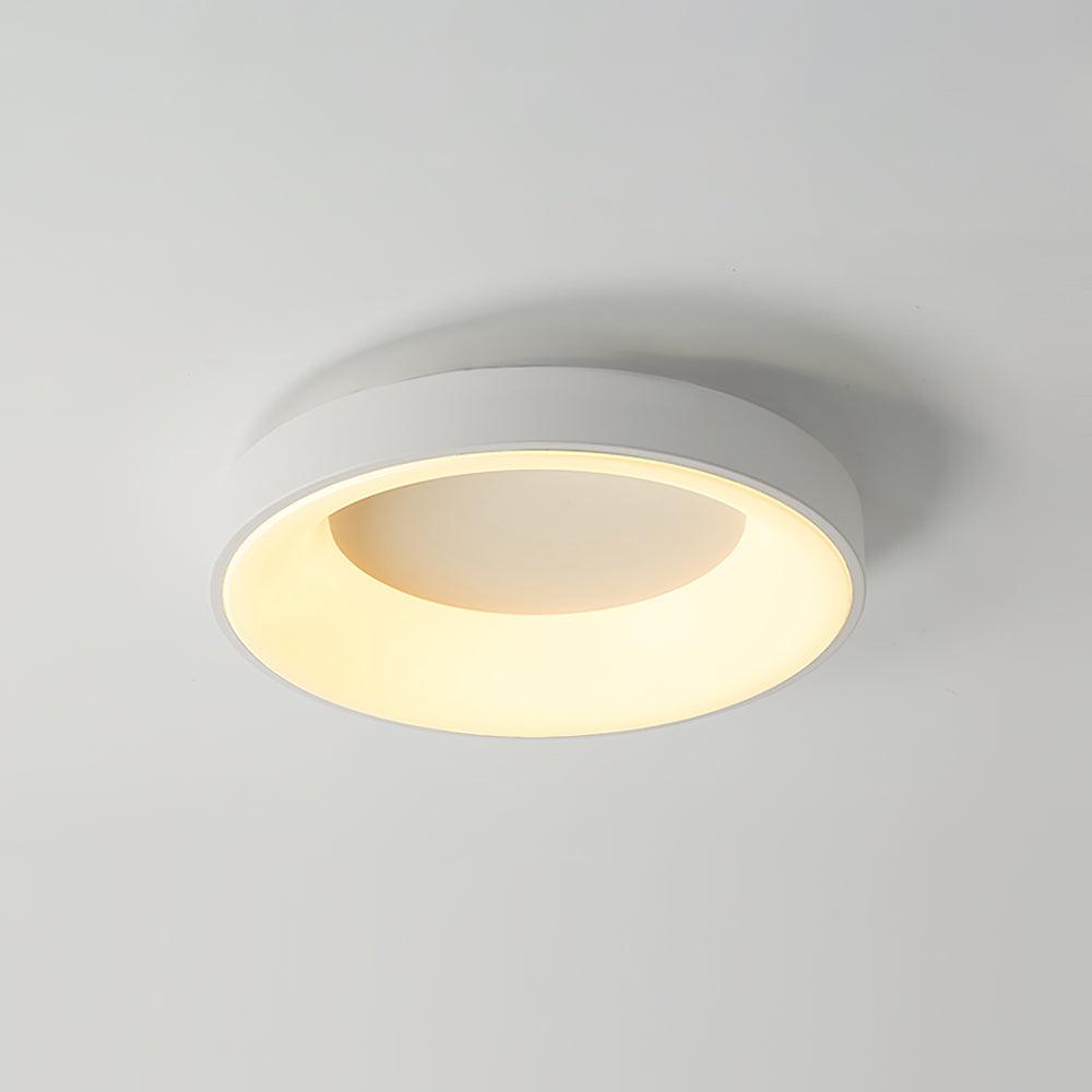 Round flush mount ceiling light with smooth acrylic diffuser