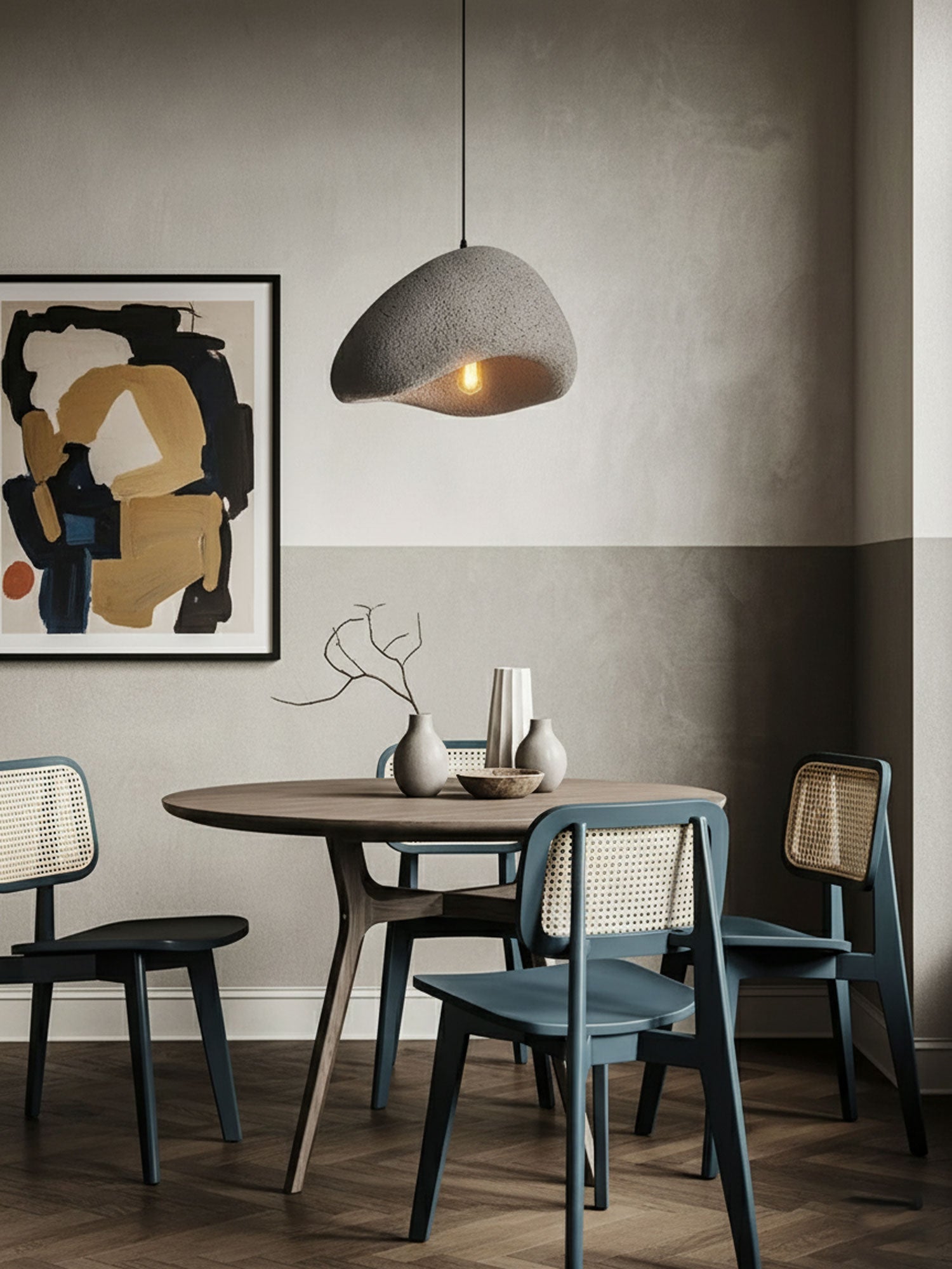 Selene Halia pendant light white dome with adjustable cable
