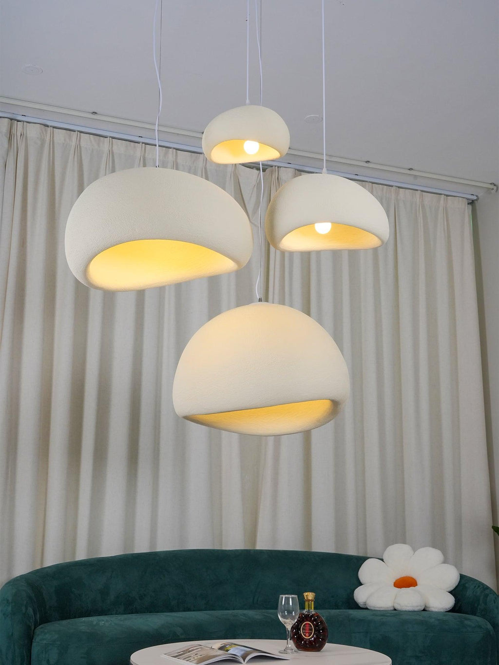 Pendant Light, Nubia Cloud Sphere, Polystyrene Shade, E26 LED