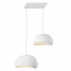 Wabi-sabi organic chandelier shown with irregular organic shapes