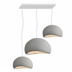 Wabi-sabi organic chandelier with rounded canopy forms