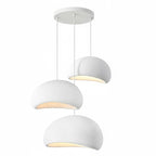 Wabi-sabi organic chandelier showing the organic HDPE form detail