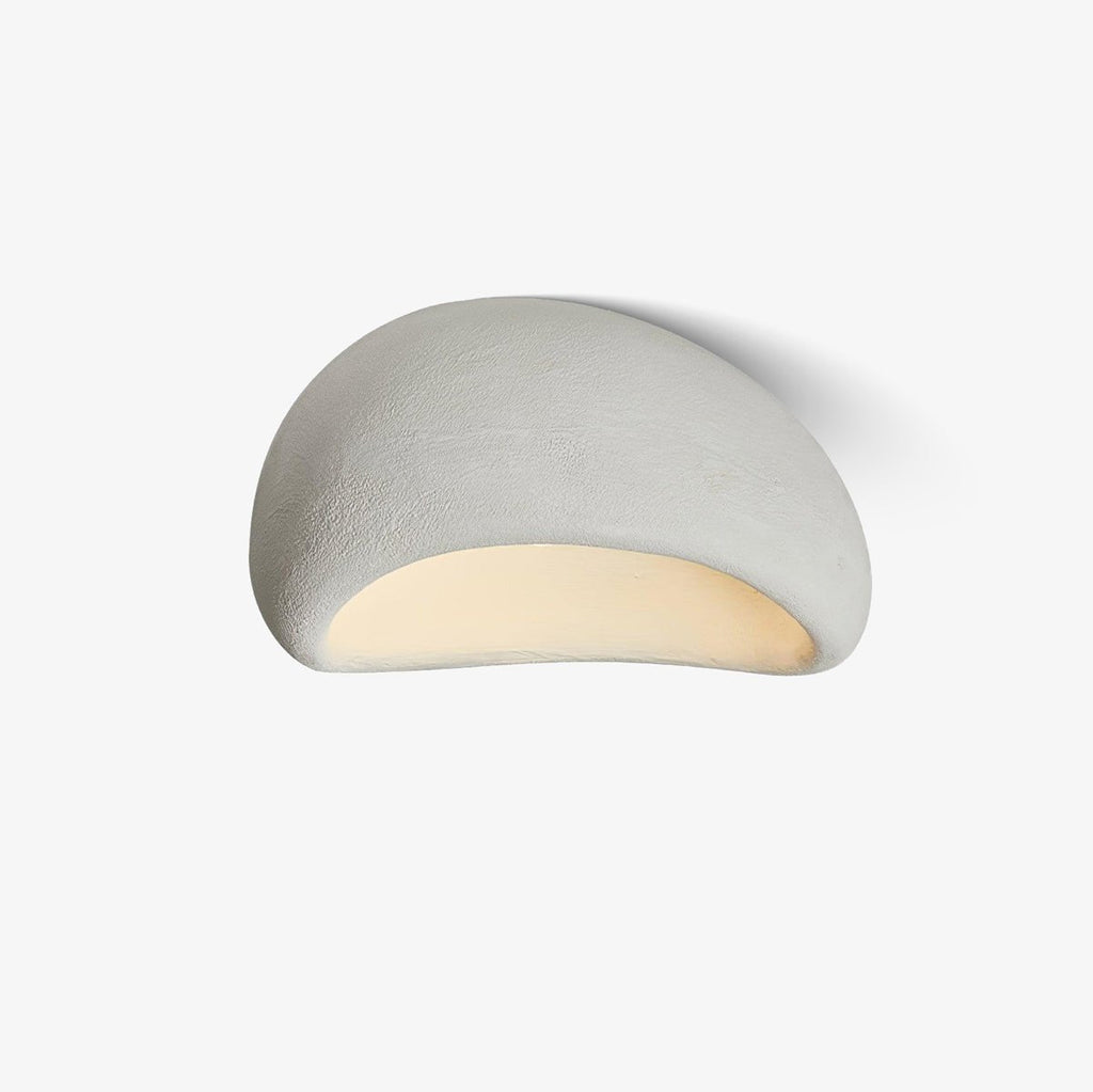 Unlit, the cement-grey cloud shape of this Clérachic ceiling light is shown on a plain white background.