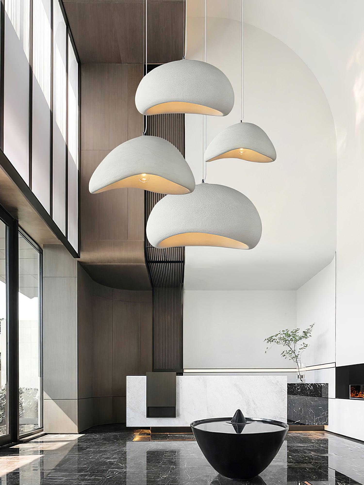 Selene Halia pendant light dome shade with a tender warm glow