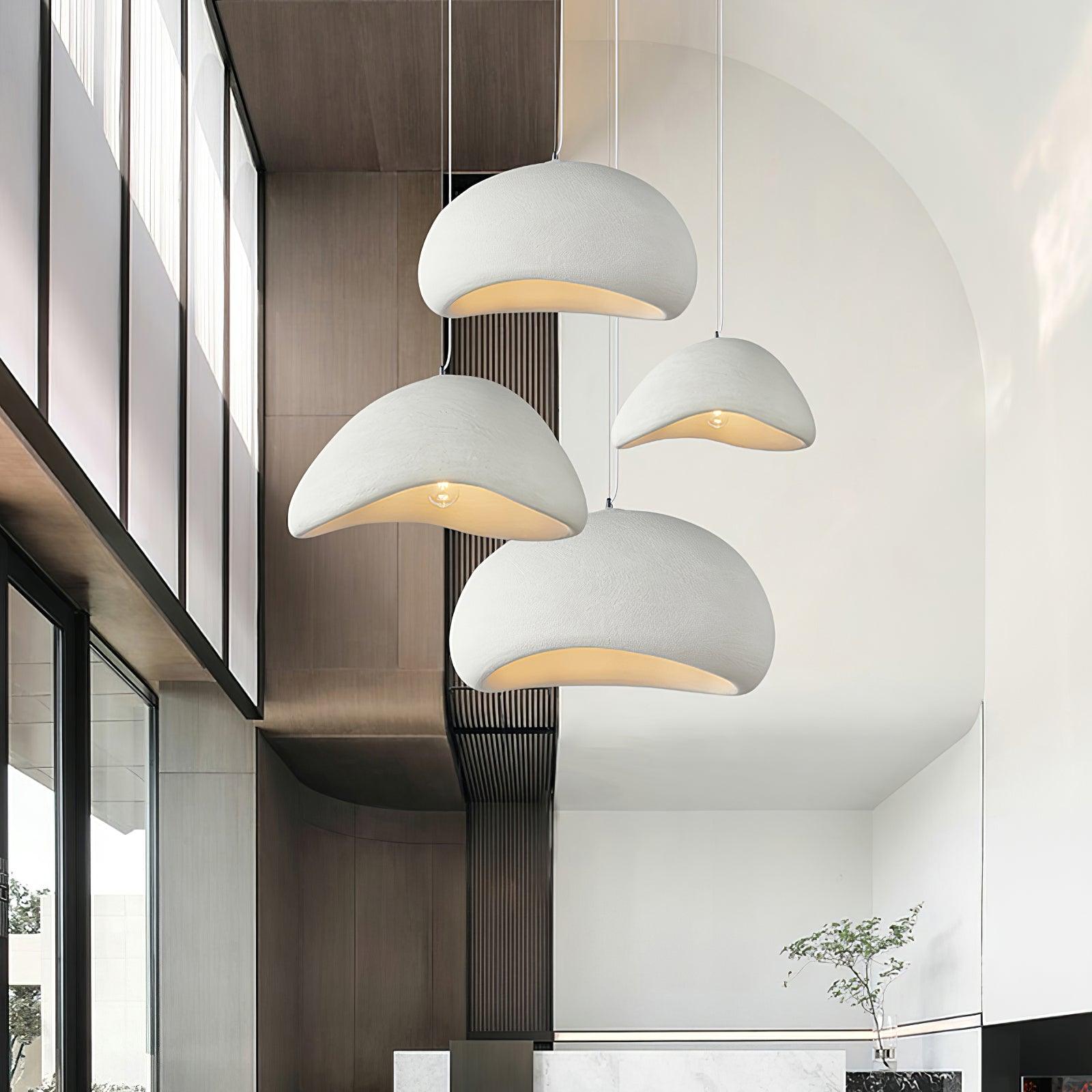 Selene Halia pendant light glowing warmly above a dining table