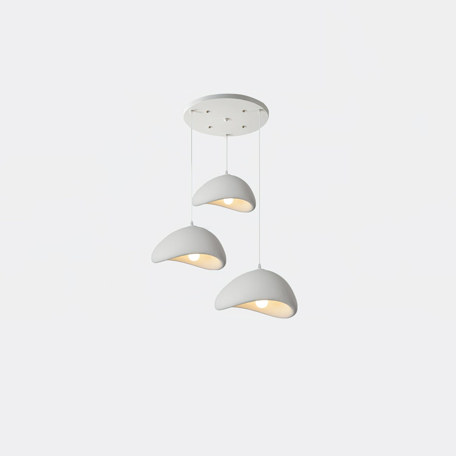 Selene Halia pendant light grey dome detail with adjustable cable