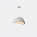 Pendant Light Selene Halia, Moon-Inspired Dome Shade, E26, Grey or White
