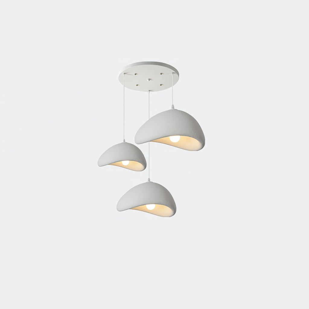Pendant Light Selene Halia, Moon-Inspired Dome Shade, E26, Grey or White