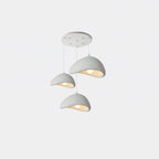 Pendant Light Selene Halia, Moon-Inspired Dome Shade, E26, Grey or White