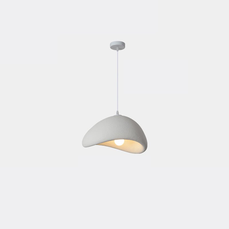 Pendant Light Selene Halia, Moon-Inspired Dome Shade, E26, Grey or White