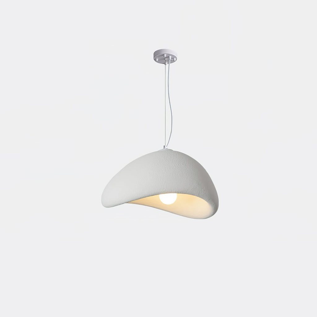 Pendant Light Selene Halia, Moon-Inspired Dome Shade, E26, Grey or White