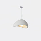 Pendant Light Selene Halia, Moon-Inspired Dome Shade, E26, Grey or White