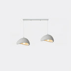 Pendant Light Selene Halia, Moon-Inspired Dome Shade, E26, Grey or White