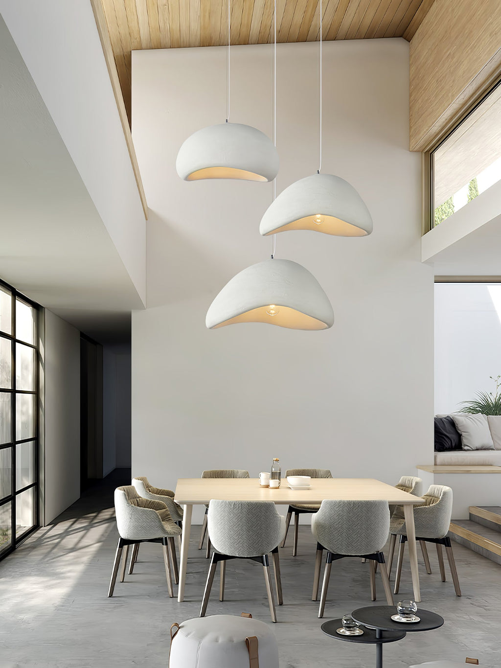 Selene Halia pendant light shade detail with smooth matte finish