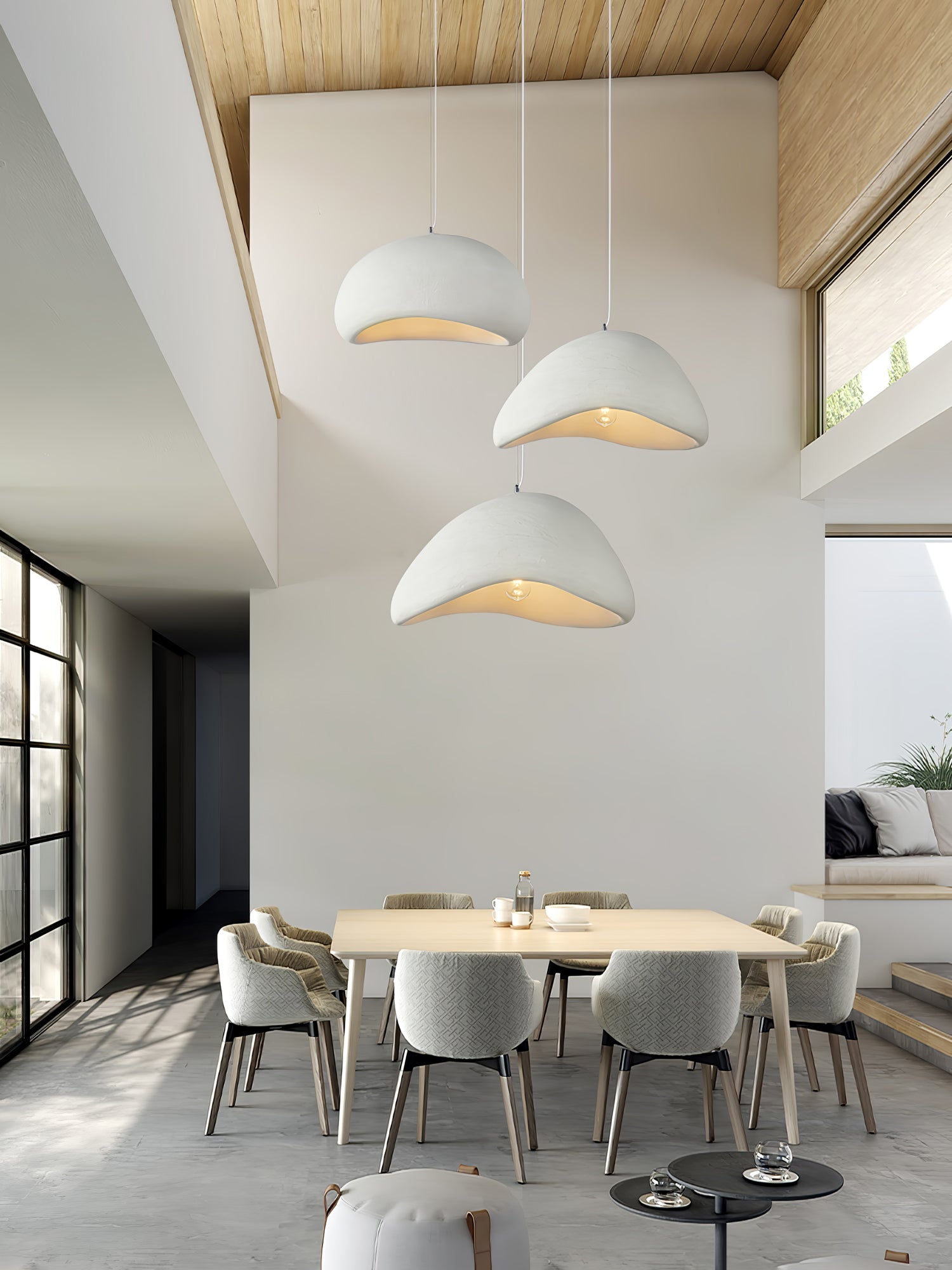 Selene Halia pendant light shade detail with smooth matte finish