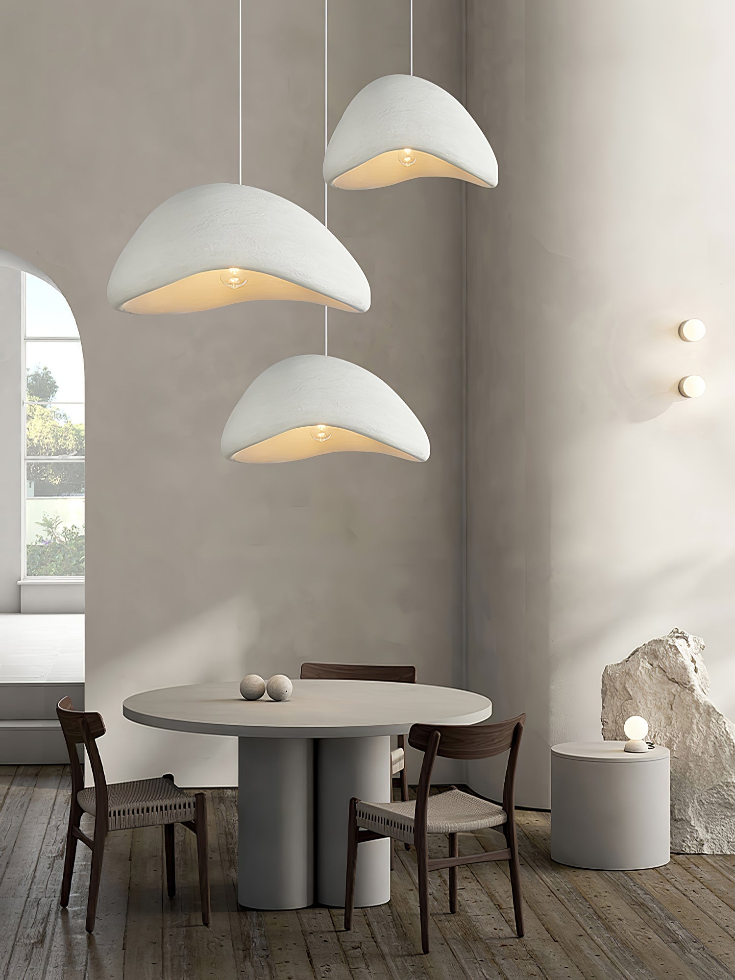 Selene Halia pendant light shade close up with soft lighting